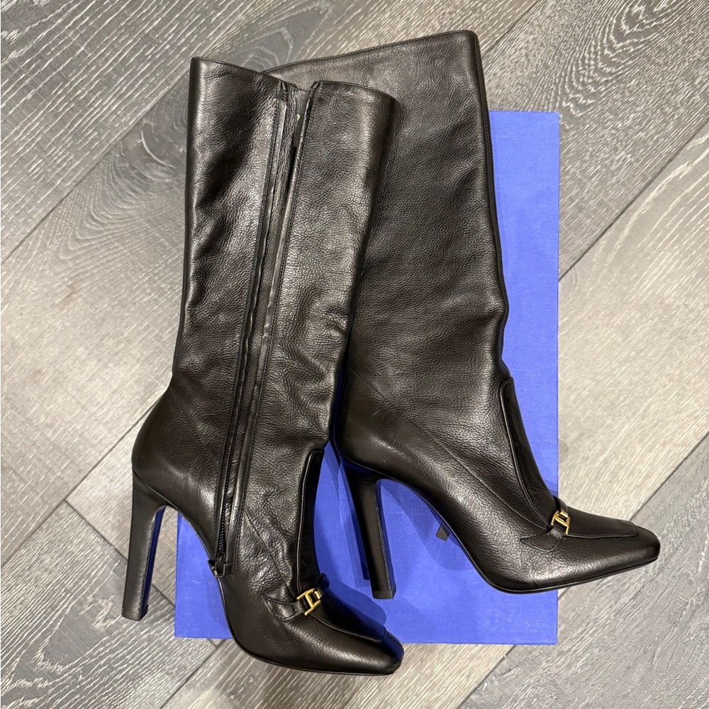 YSL black leather boots. Size 36. Brand New never worn